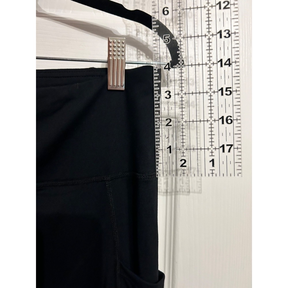 BALEAF Women's L Black Scrunched Leg‎ High-Rise Ankle Leggings Yoga Athleisure - Picture 3 of 9